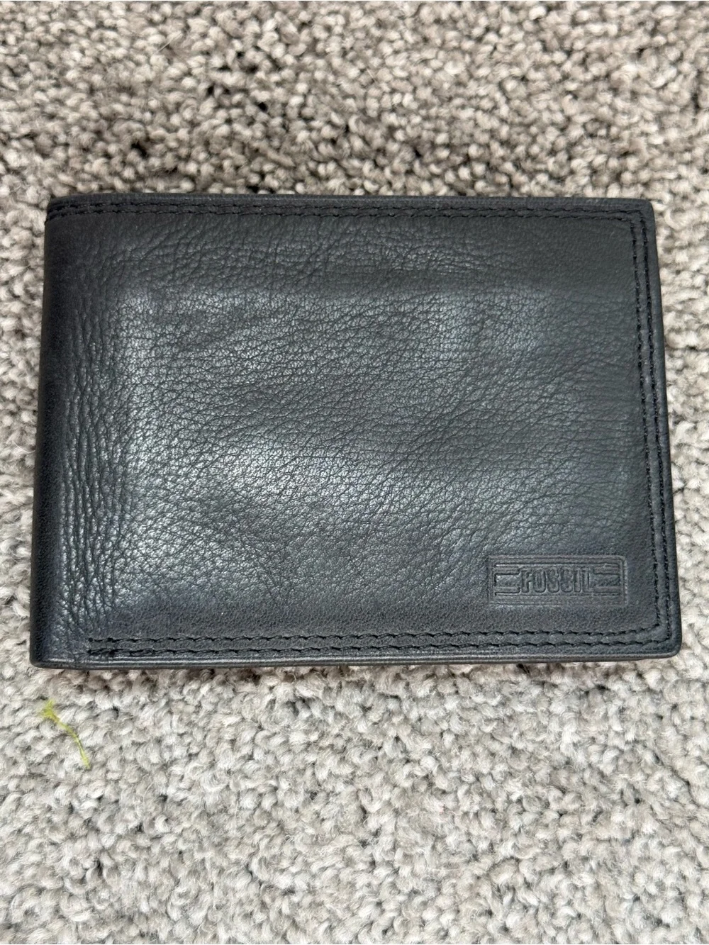 Fossil Men's Black Leather Bifold Card Wallet